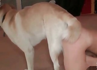 She is going mad about this puppy's dick
